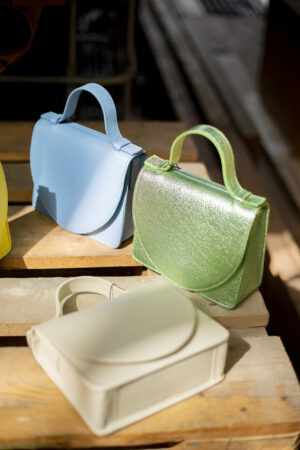 Alternative view of Micro Briefcase | Handtas | Blauw/Bleu Gestructureerd - Mieke Dierckx