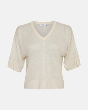 Alternative view of Kobra 2/4 V-Pullover, sand melange - MSCH Copenhagen