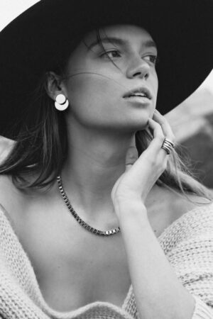 Alternative view of Box Chain Necklace | Silver - Bandhu