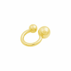 Alternative view of Dot Duo Ring | Gold plated, goud - Bandhu