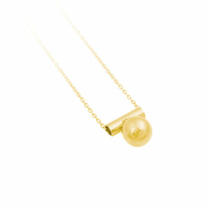 Alternative view of Dot Necklace | Gold plated, goud - Bandhu