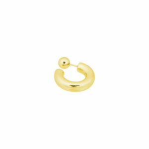 Alternative view of Hoop Dot Earrings | Gold plated, goud - Bandhu