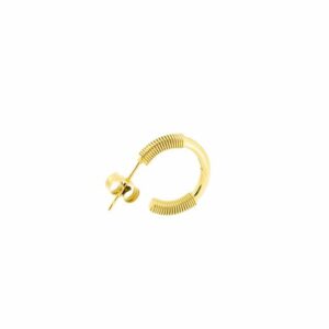 Alternative view of Spiral Earrings | Gold plated, goud - Bandhu