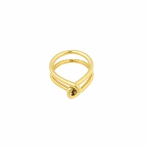 Alternative view of Wire Ring | Gold plated, goud - Bandhu