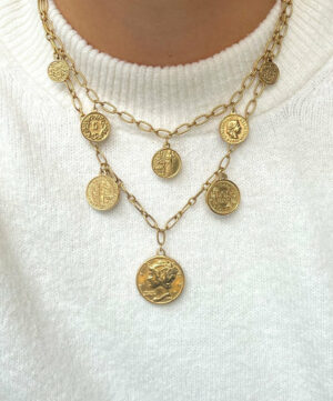Alternative view of Timeless Coin Necklace - Le Veer Jewelry