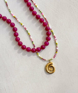 Alternative view of Modern Twist Necklace - Le Veer Jewelry