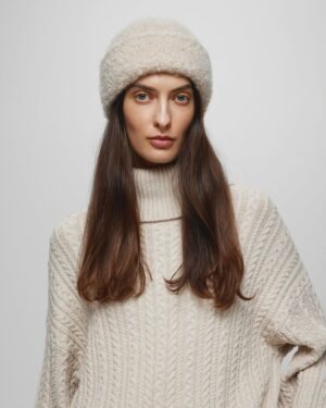 Alternative view of Dunya Beanie | Oatmeal, beige - MSCH Copenhagen