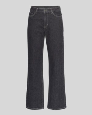 Alternative view of Reja Ena Straight Long Jeans | Black wash, donkergrijze wassing - MSCH Copenhagen
