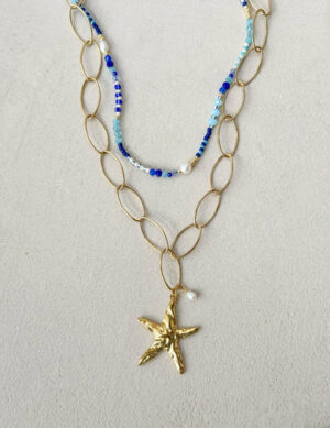 Alternative view of Hula Blue Necklace - Le Veer Jewelry