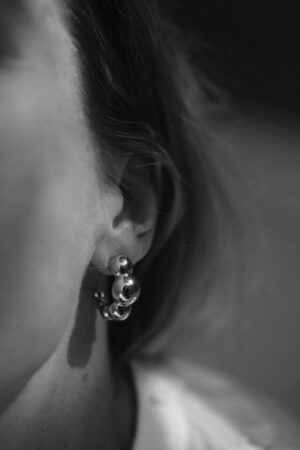 Alternative view of Dot Earrings | Gold plated, goud - Bandhu
