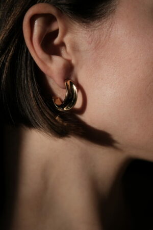 Alternative view of Onda Earrings | Gold plated, goud - Bandhu