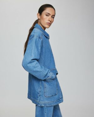 Alternative view of MSCHEli Ada Denim Jacket | Mid Blue Wash - MSCH Copenhagen
