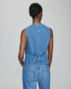 Alternative view of MSCHEli Ada Denim Vest | Mid Blue Wash - MSCH Copenhagen