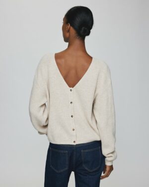 Alternative view of MSCHKlaka Cardigan | Oatmeal Melange - MSCH Copenhagen