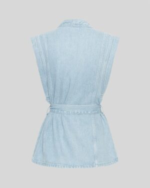 Alternative view of MSCHJosephine Rue Vest | Light blue wash - MSCH Copenhagen