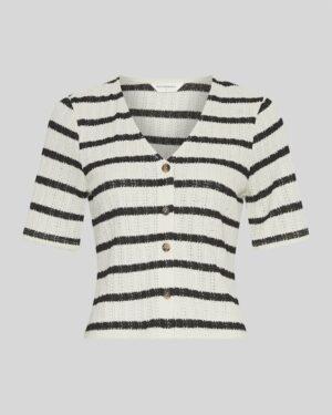 Alternative view of MSCHKenja 2/4 Top | Turtledove/Black - MSCH Copenhagen