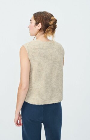 Alternative view of EAST19 Gilet | Poud Chine, beige - American Vintage