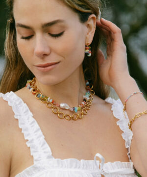 Alternative view of Golden Bee Necklace - Le Veer Jewelry
