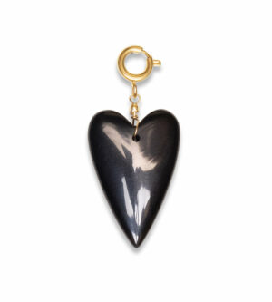 Black Heart goud Charm - Le Veer Jewelry