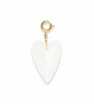 White Heart Charm - Le Veer Jewelry
