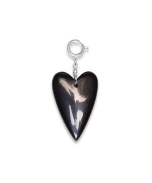 Black Heart zilver Charm - Le Veer Jewelry