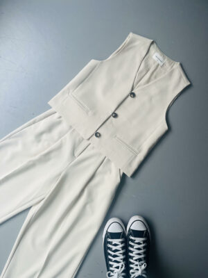 MSCHRosina Michelle Short Waistcoat| Fog Mel - MSCH Copenhagen