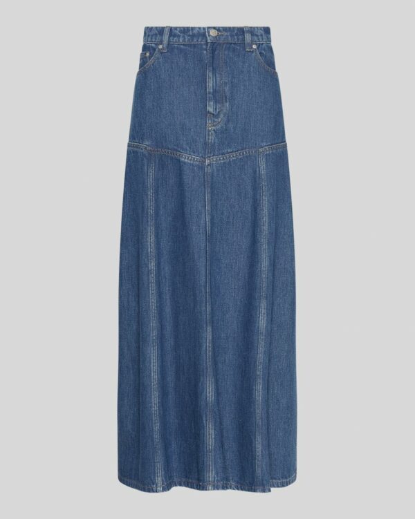 MSCHLaurentine Rue HW Skirt | Mid Blue Wash - MSCH Copenhagen