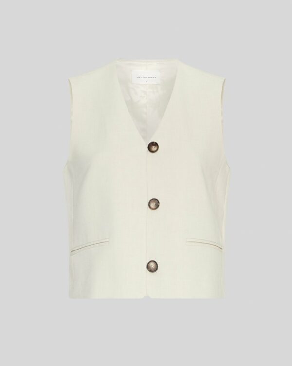 MSCHRosina Michelle Short Waistcoat| Fog Mel - MSCH Copenhagen