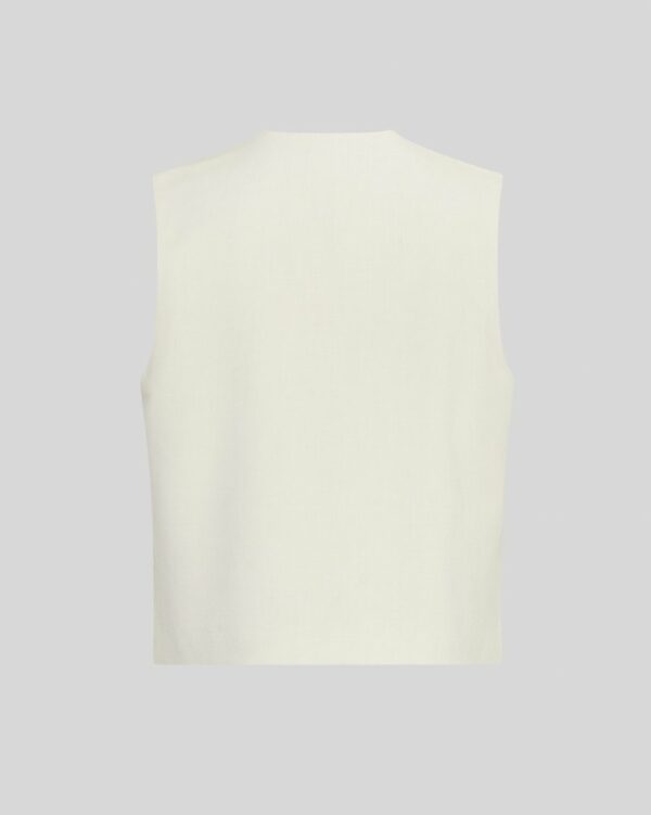 MSCHRosina Michelle Short Waistcoat| Fog Mel - MSCH Copenhagen - Afbeelding 2