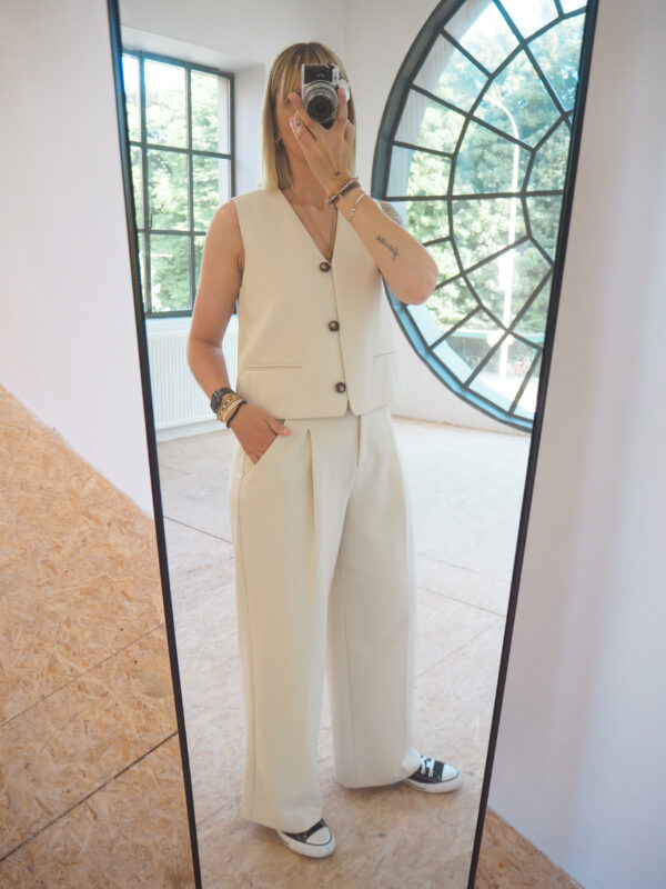 MSCHRosina Michelle Short Waistcoat| Fog Mel - MSCH Copenhagen - Afbeelding 2