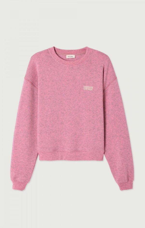 EVO03AH Sweater Evona | Gespikkeld Roze - American Vintage