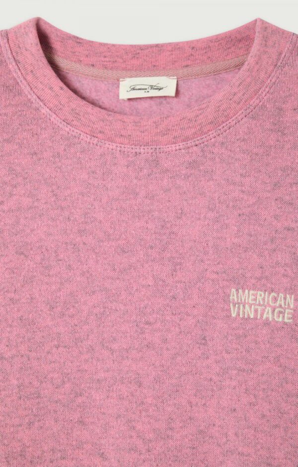 EVO03AH Sweater Evona | Gespikkeld Roze - American Vintage - Afbeelding 2