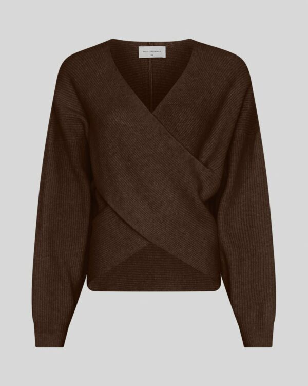 MSCHZinelle Hope Wrap Pullover | Slate Black - MSCH Copenhagen