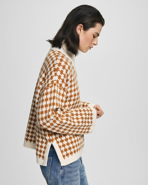 MSCHAmaria Zip Pullover | Egret/Spice - MSCH Copenhagen - Afbeelding 4