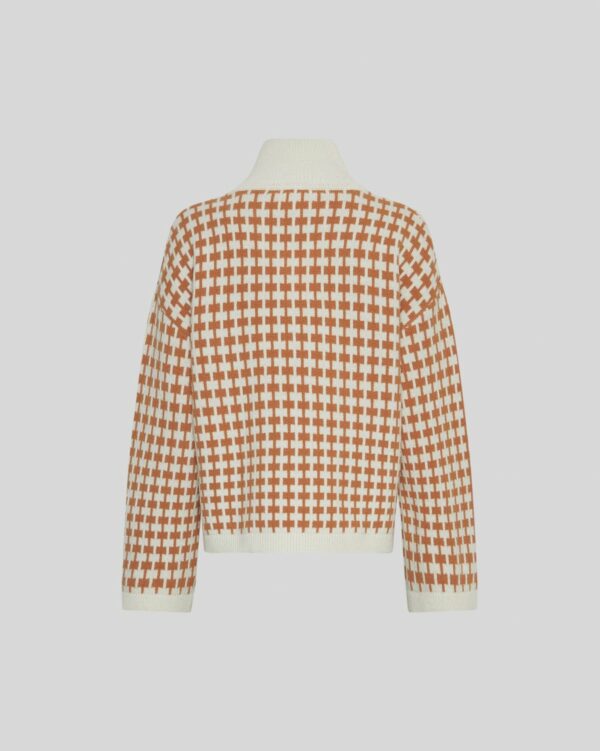 MSCHAmaria Zip Pullover | Egret/Spice - MSCH Copenhagen - Afbeelding 2