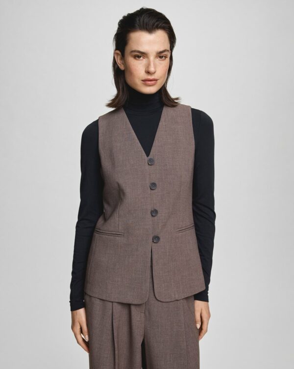 MSCHRosina Michelle Waistcoat | Slate Black - MSCH Copenhagen - Afbeelding 3