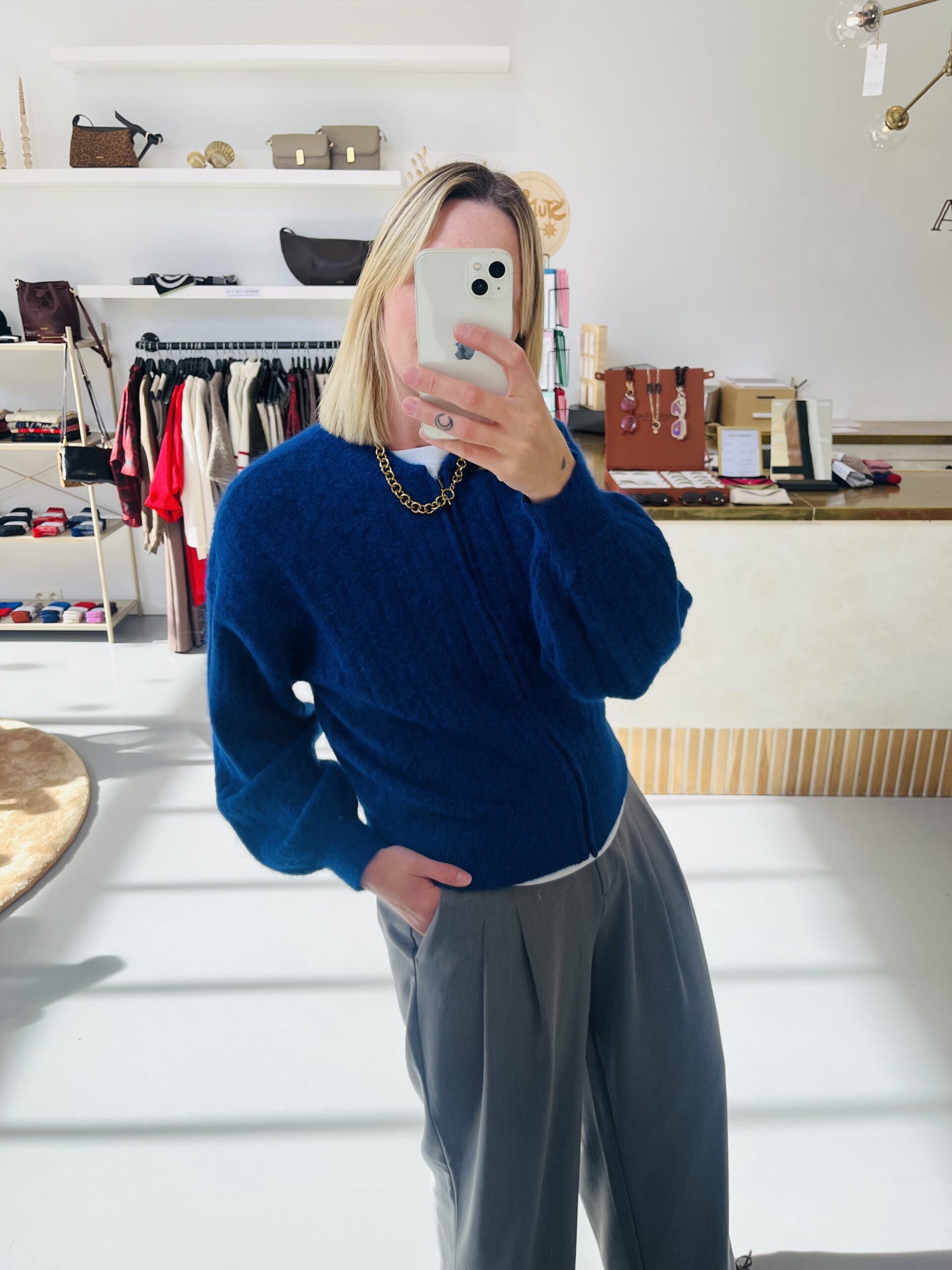 MSCHJin Nenaya Zip Cardigan | Sodalite Blue - MSCH Copenhagen