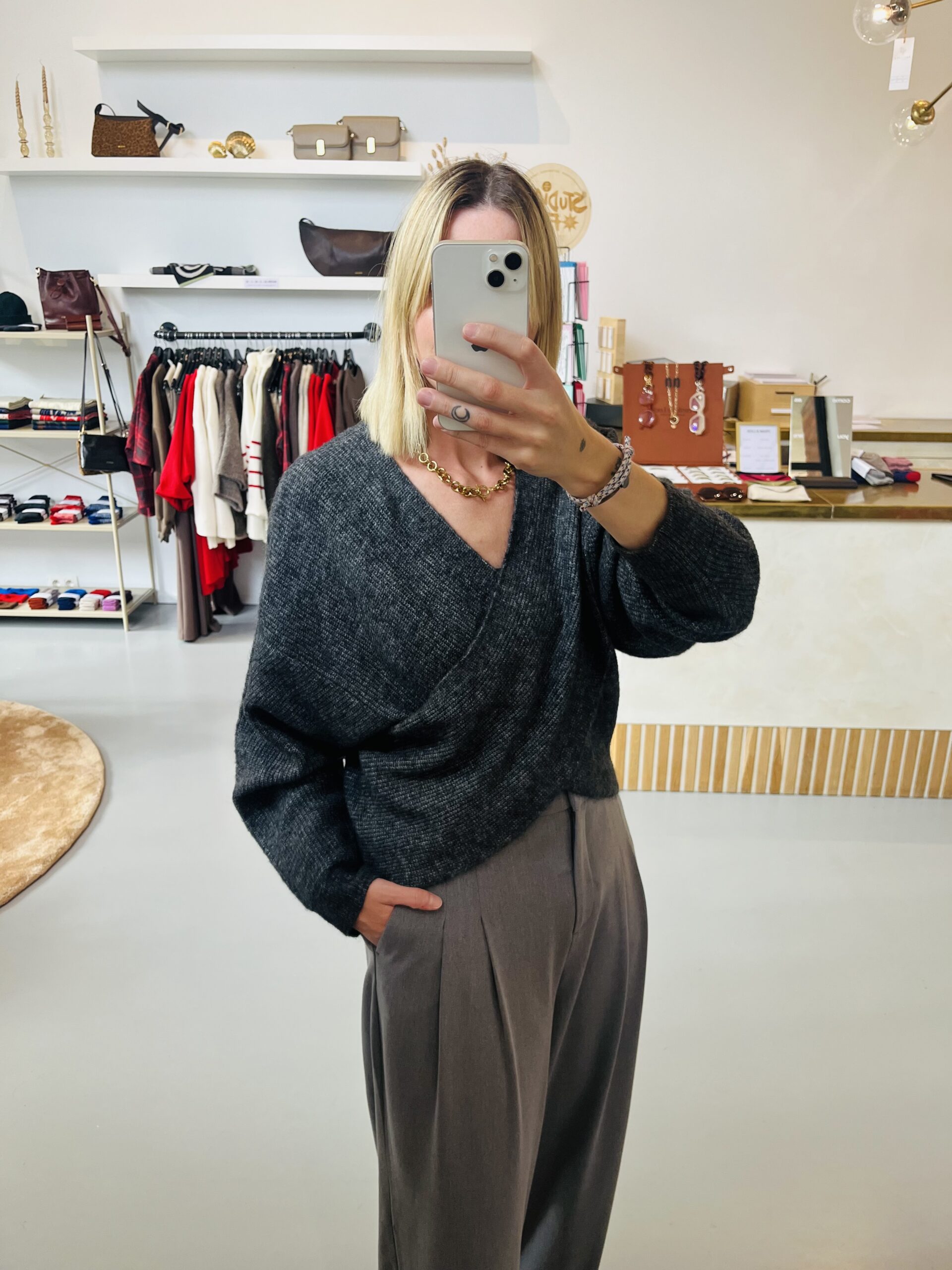 MSCHZinelle Hope Wrap Pullover | DGM - MSCH Copenhagen - Afbeelding 2