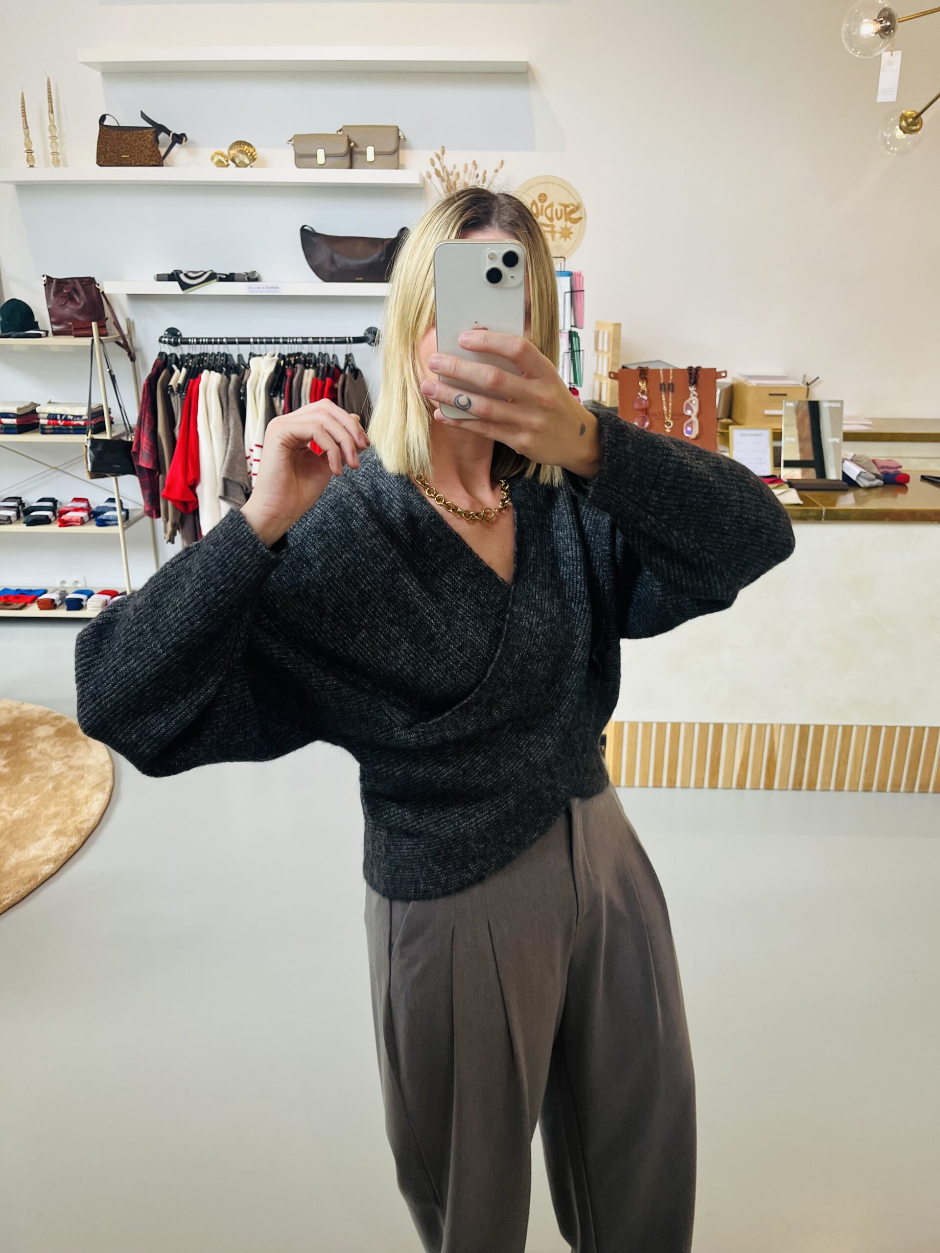 MSCHZinelle Hope Wrap Pullover | DGM - MSCH Copenhagen - Afbeelding 3