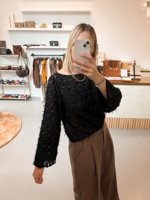 SLFMarion Boat Neck Top | Black - Selected Femme