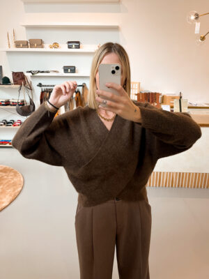 MSCHZinelle Hope Wrap Pullover | Slate Black - MSCH Copenhagen