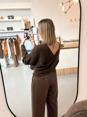 Alternative view of MSCHZinelle Hope Wrap Pullover | Slate Black - MSCH Copenhagen