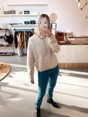 Alternative view of MSCHMilania Hope Pullover | Oatmeal Melange - MSCH Copenhagen