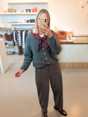 SLFBarrel Alma Pants | Black Structured - Selected Femme