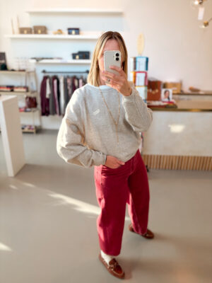 Alternative view of YMOBAY Jeans Balloon | Bordeaux - American Vintage