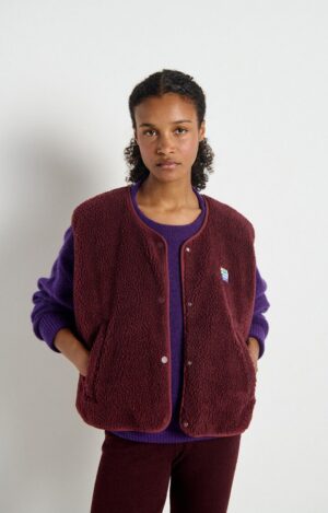 Alternative view of HOKTOWN Gilet | Bordeaux Chine - American Vintage