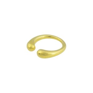 Alternative view of Melt Ring | Gold plated, goud - Bandhu