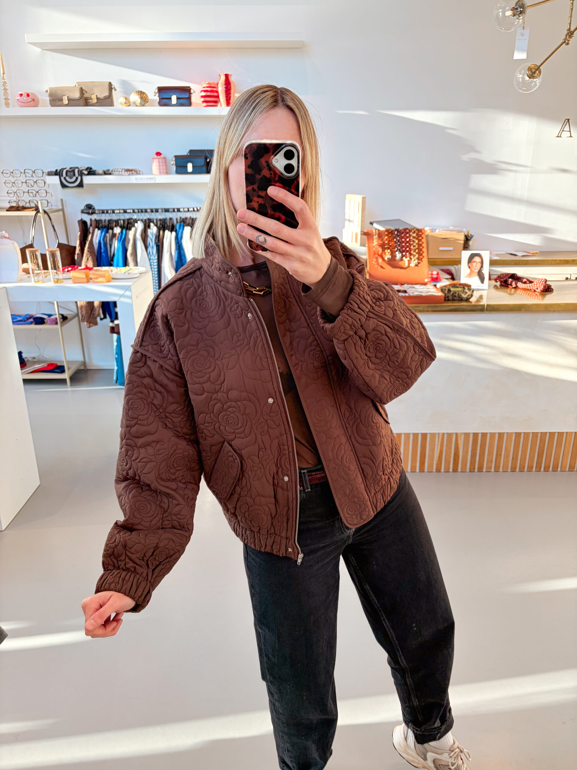 YASFipura Quilted Jacket | Choclate Brown - Y.A.S - Afbeelding 2