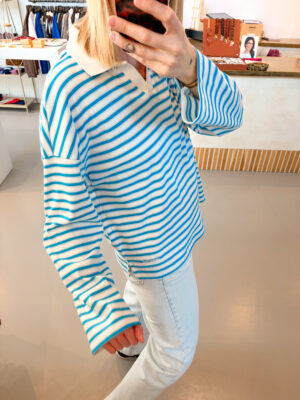 Alternative view of SLFMilly Polo | Blue/White Stripe - Selected Femme