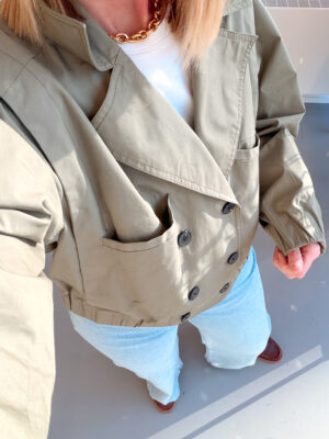 Alternative view of SLFSutton Casual Bomber | Deep Lichen Green - Selected Femme